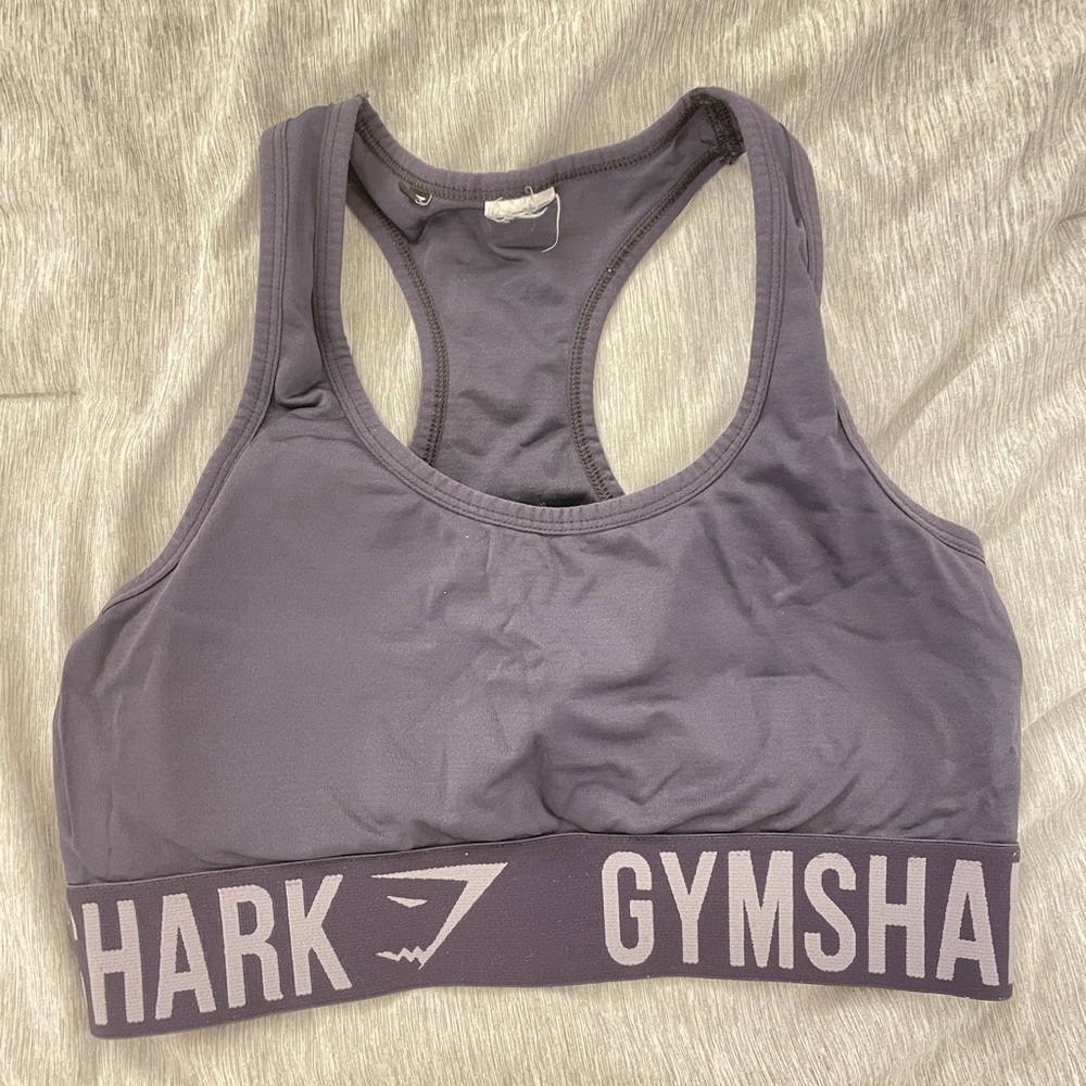 Gym Shark Ash Navy Padded Sports Bra Size M